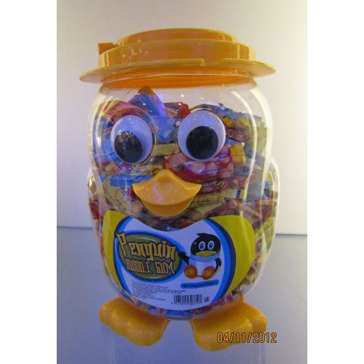 Tattoo Bubble Gum in Penguin Jar