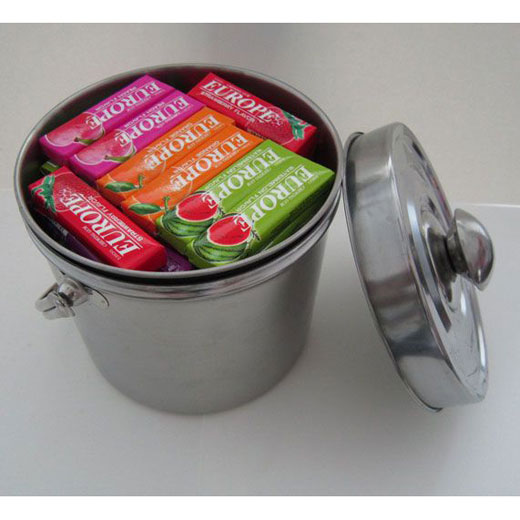 Chewing Gum in Tin Food Box