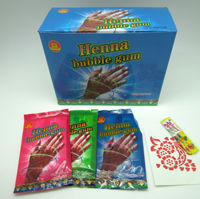 Bubble Gum with Henna Tattoo