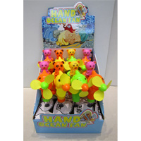 Hand Pushing Bear Dolphin Fan with Dextrose Candy