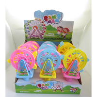 Hand Pushing Flashing Ferris Wheel with Dextrose Candy
